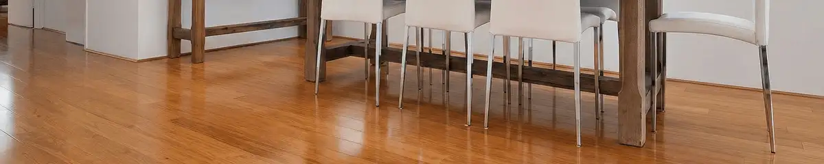 Professionally installed and refinished bamboo flooring in a residential home, showcasing smooth finish and natural wood tones in Henderson, NV