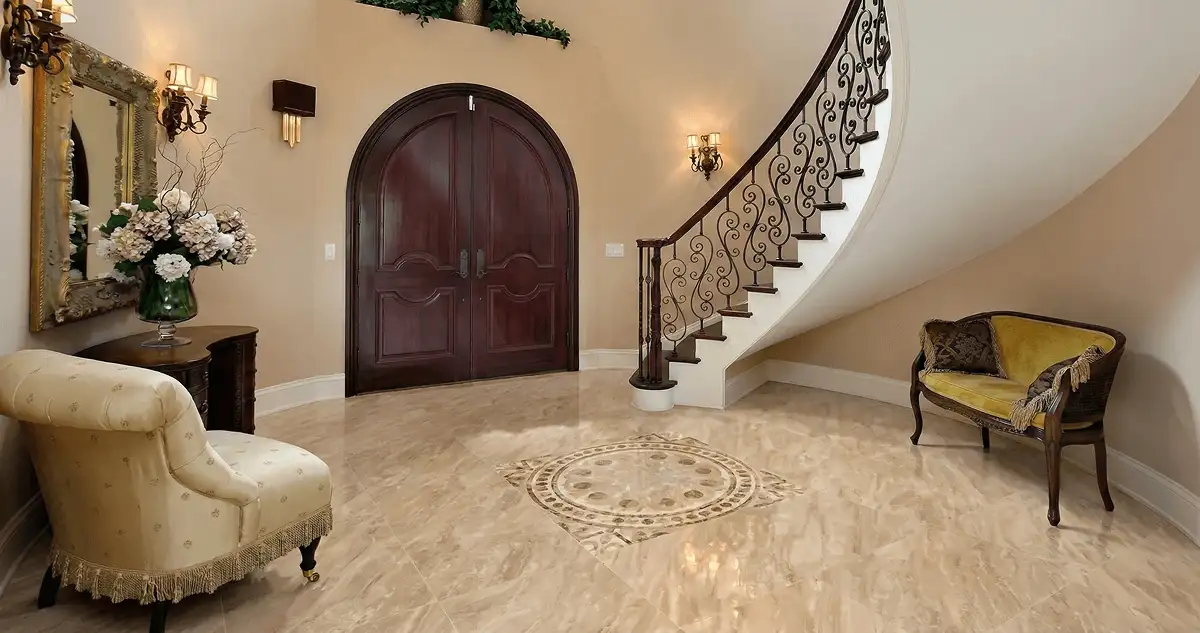 Entrance hall with professionally installed ceramic tile flooring in Henderson NV