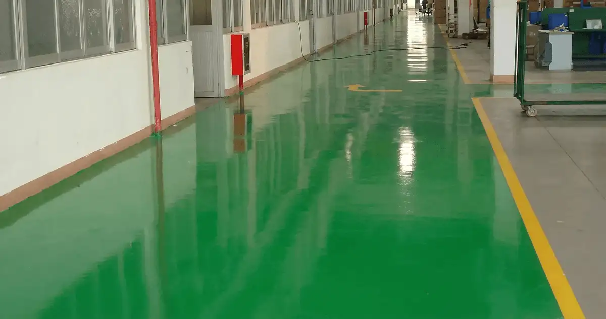 A factory floor professionally covered and marked with epoxy flooring in Henderson, NV