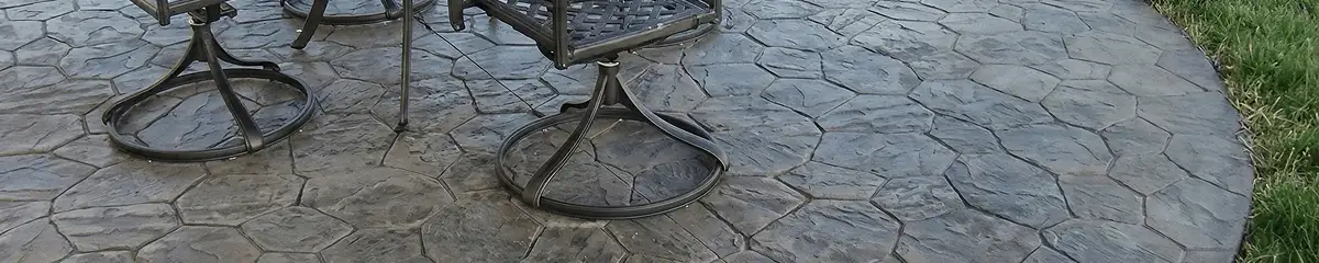 Garden relaxation area with professionally installed stone flooring in Henderson NV